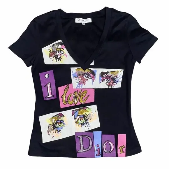 Dior | Tops | S Vtg Christian Dior Galliano I Love Logo